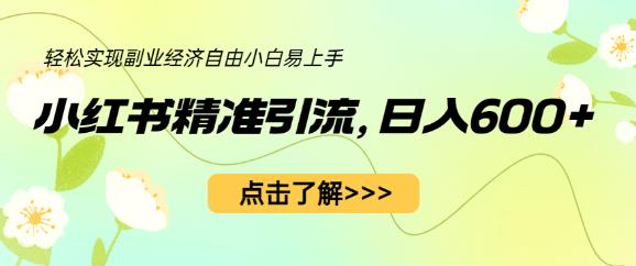 小红书精准引流，小白日入600+，轻松实现副业经济自由（教程+1153G资源）-云帆学社