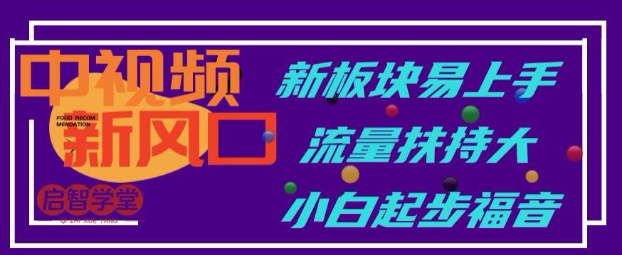 中视频新风口，新板块易上手，流量扶持大，小白起步福音【揭秘】-云帆学社