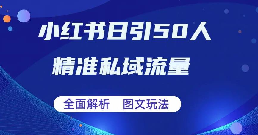 全面解析小红书图文引流日引50私域流量【揭秘】-云帆学社