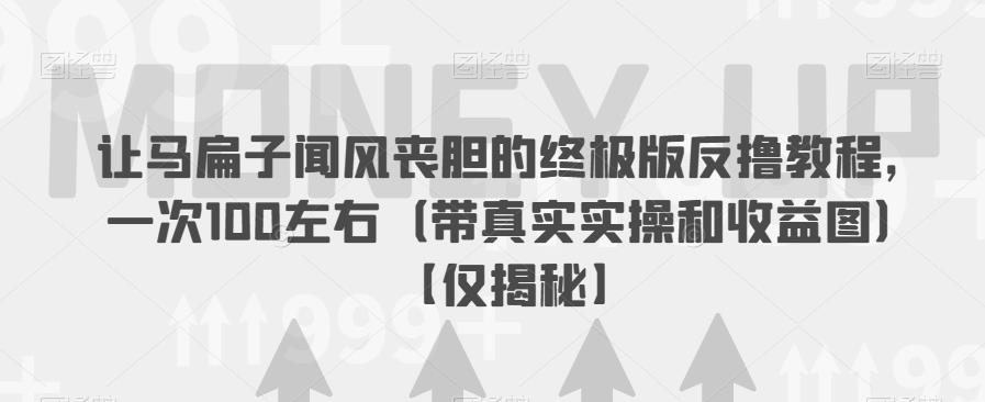 让马扁子闻风丧胆的终极版反撸教程，一次100左右（带真实实操和收益图）【仅揭秘】-云帆学社