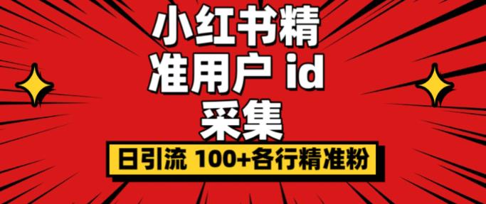 小白都会用的小红书精准用户id采集器日引流精准粉可达到100+（软件+教程）-云帆学社