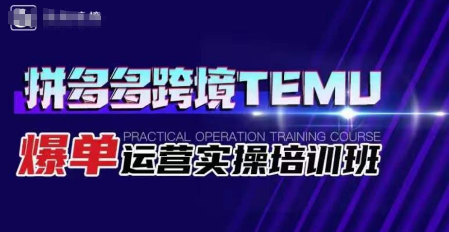 拼多多跨境TEMU爆单运营实操培训班，海外拼多多的选品、运营、爆单-云帆学社