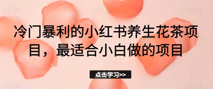 冷门暴利的小红书养生花茶项目，最适合小白做的项目【揭秘】-云帆学社