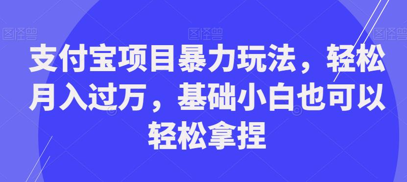 支付宝项目暴力玩法，轻松月入过万，基础小白也可以轻松拿捏【揭秘】-云帆学社