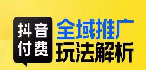 抖音付费全域推广玩法解析，抓住平台红利，小付费撬动大流量-云帆学社