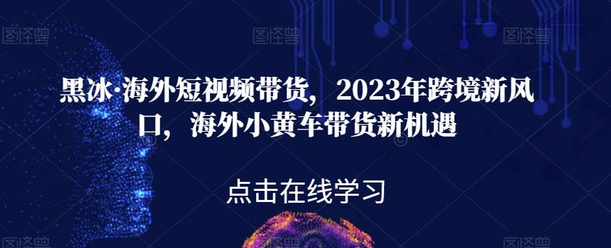 黑冰·海外短视频带货，2023年跨境新风口，海外小黄车带货新机遇-云帆学社