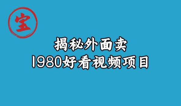 宝哥揭秘外面卖1980好看视频项目，投入时间少，操作难度低-云帆学社