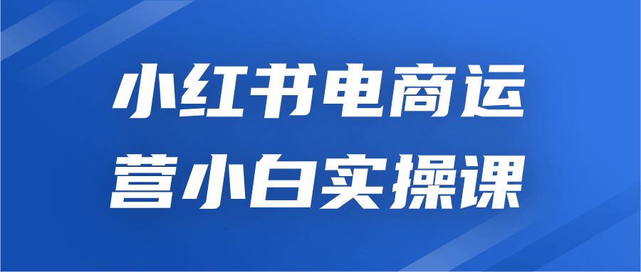 小红书电商运营小白实操课-云帆学社