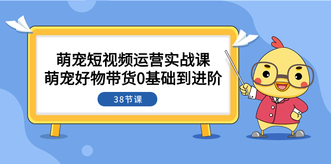 （7915期）萌宠·短视频运营实战课：萌宠好物带货0基础到进阶（38节课）-云帆学社