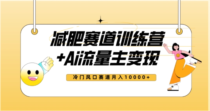 全新减肥赛道AI流量主+训练营变现玩法教程，蓝海冷门赛道小白轻松上手，月入10000+【揭秘】-云帆学社