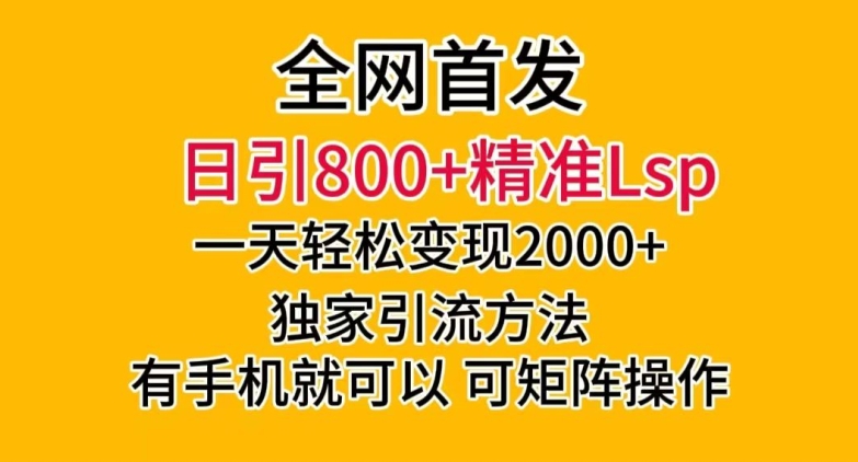 全网首发！日引800+精准老色批，一天变现2000+，独家引流方法，可矩阵操作【揭秘】-云帆学社