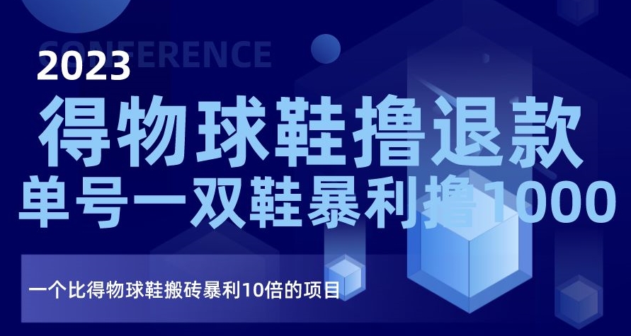 2023得物球鞋撸退款，单号一双鞋暴利撸1000，一个比得物球鞋搬砖暴利10倍的项目【揭秘】-云帆学社