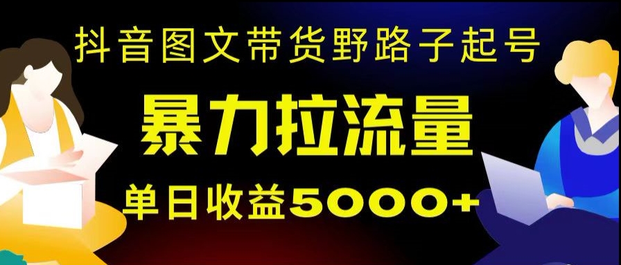 抖音图文带货暴力起号，单日收益5000+，野路子玩法，简单易上手，一部手机即可【揭秘】-云帆学社