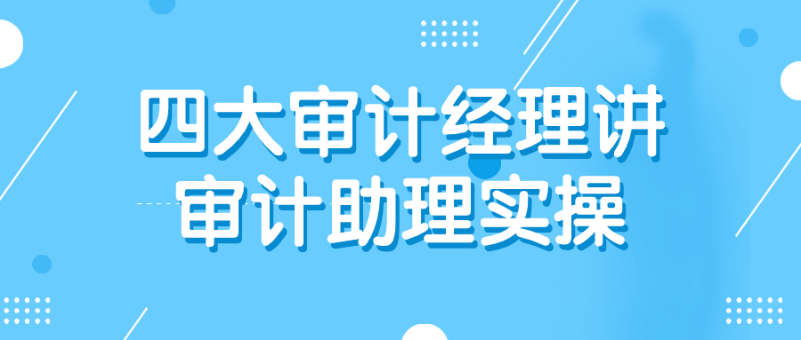 四大审计经理讲审计助理实操-云帆学社