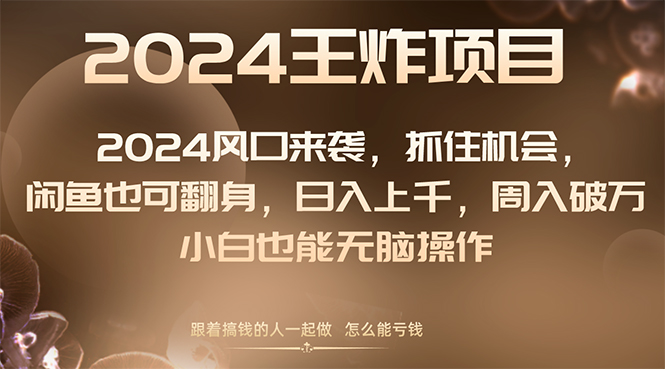 （8401期）2024风口项目来袭，抓住机会，闲鱼也可翻身，日入上千，周入破万，小白…-云帆学社