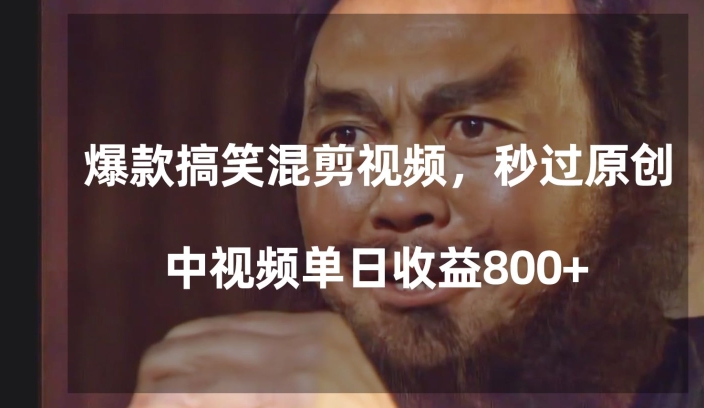 爆款搞笑混剪视频，百分百过原创，单日中视频播放收益800+【揭秘】-云帆学社