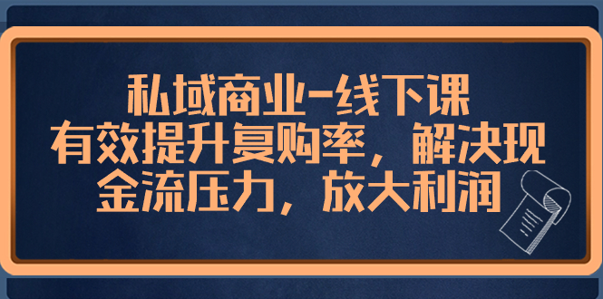 （8425期）私域商业-线下课，有效提升复购率，解决现金流压力，放大利润-云帆学社