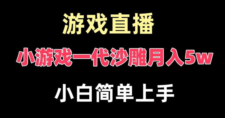 玩小游戏一代沙雕月入5w，爆裂变现，快速拿结果，高级保姆式教学-云帆学社