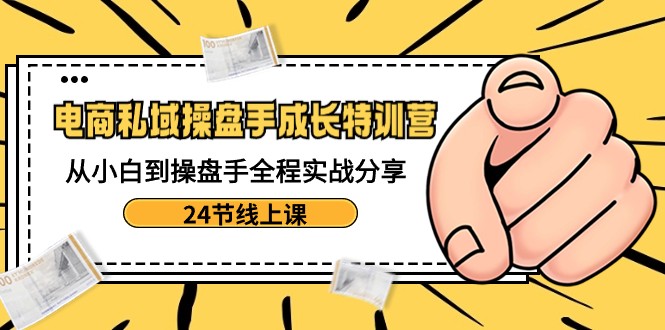 电商私域操盘手成长特训营：从小白到操盘手全程实战分享-24节线上课-云帆学社