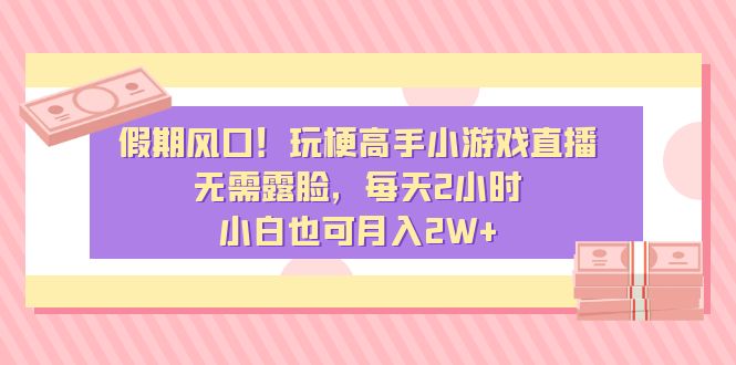 （8769期）假期风口！玩梗高手小游戏直播，无需露脸，每天2小时，小白也可月入2W+-云帆学社