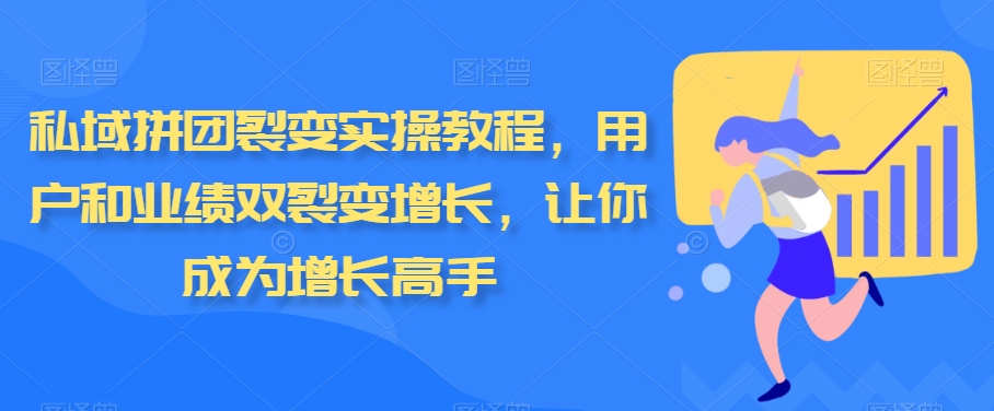 私域拼团裂变实操教程，用户和业绩双裂变增长，让你成为增长高手-云帆学社