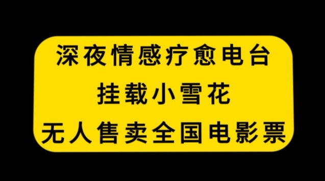 深夜情感疗愈电台，挂载小雪花，无人售卖全国电影票-云帆学社