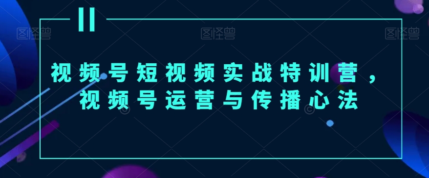 视频号短视频实战特训营，视频号运营与传播心法-云帆学社