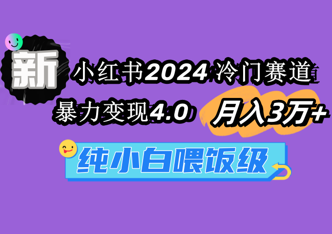 （9134期）小红书2024冷门赛道 月入3万+ 暴力变现4.0 纯小白喂饭级-云帆学社