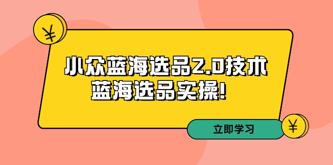 （9189期）拼多多培训第33期：小众蓝海选品2.0技术-蓝海选品实操！-云帆学社