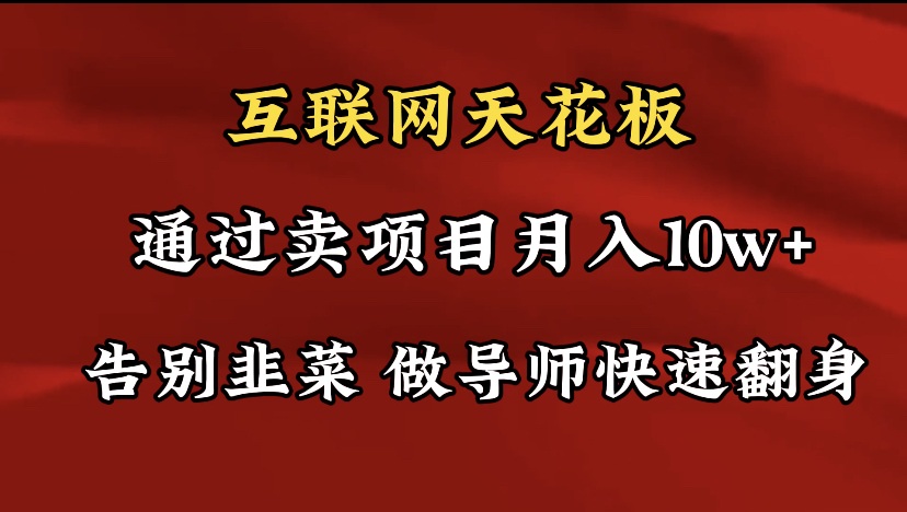 （9201期）导师训练营互联网的天花板，让你告别韭菜，通过卖项目月入10w+，一定要…-云帆学社