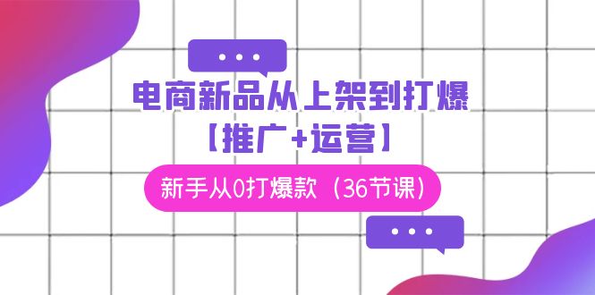 （9286期）电商 新品从上架到打爆【推广+运营】，新手从0打爆款（36节课）-云帆学社