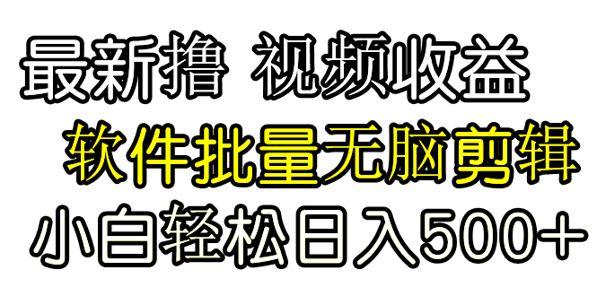 （9569期）发视频撸收益，软件无脑批量剪辑，第一天发第二天就有钱-云帆学社