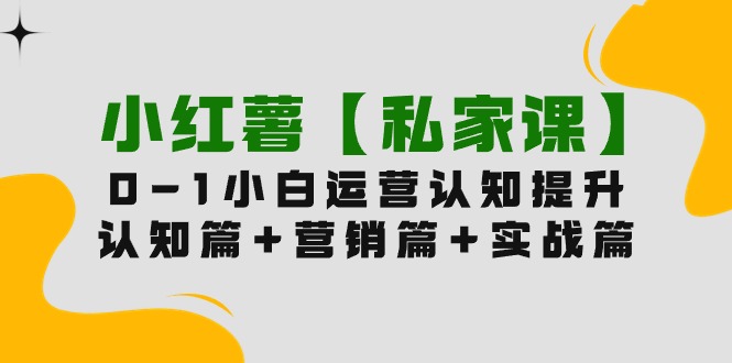 （9910期）小红薯【私家课】0-1玩赚小红书内容营销，认知篇+营销篇+实战篇（11节课）-云帆学社