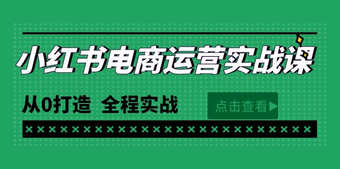 （9946期）最新小红书·电商运营实战课，从0打造  全程实战（65节视频课）-云帆学社