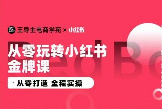 王导主·小红书电商运营实操课，​从零打造  全程实操-云帆学社