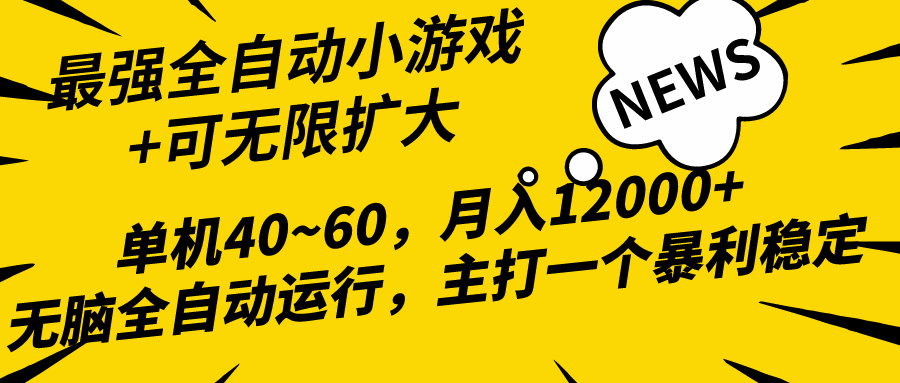 （10046期）2024最新全网独家小游戏全自动，单机40~60,稳定躺赚，小白都能月入过万-云帆学社