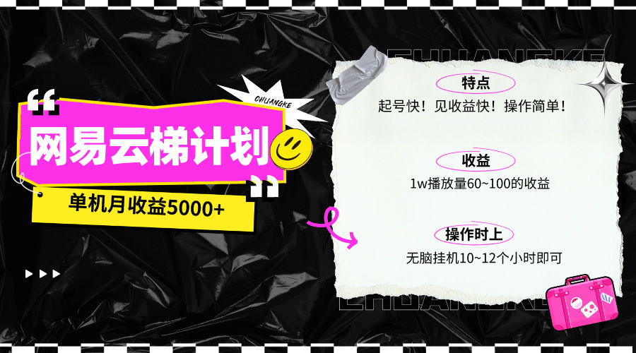 （10063期）最新网易云梯计划网页版，单机月收益5000+！可放大操作-云帆学社