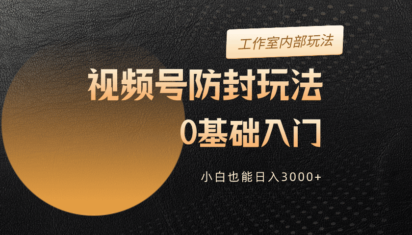 （10107期）2024视频号升级防封玩法，零基础入门，小白也能日入3000+-云帆学社