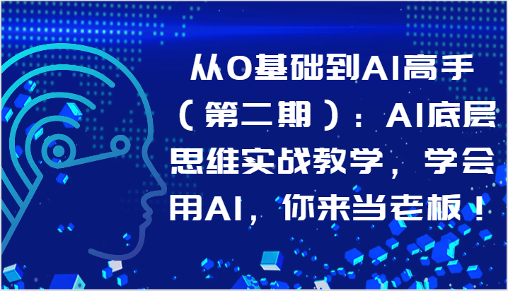 从0基础到AI高手（第二期）：AI底层思维实战教学，学会用AI，你来当老板！-云帆学社