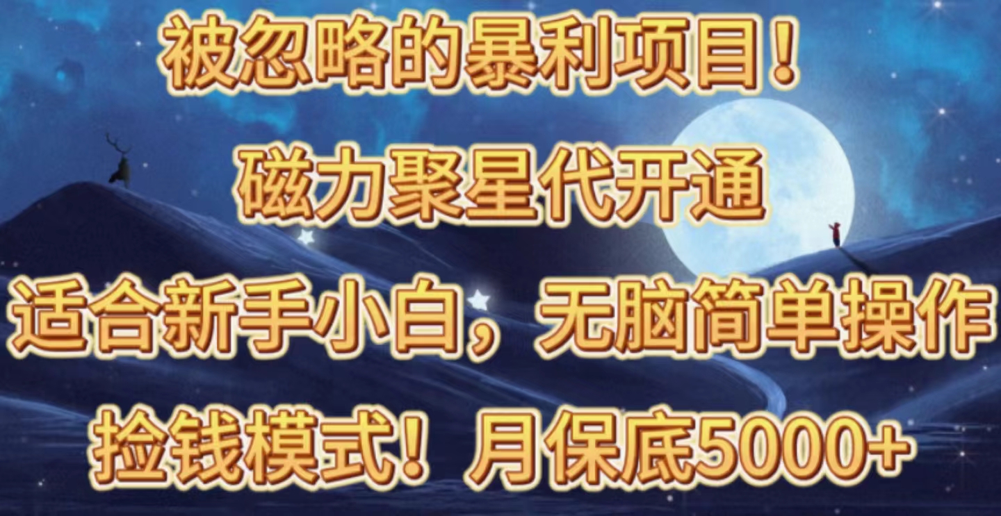 （10245期）被忽略的暴利项目！磁力聚星代开通捡钱模式，轻松月入五六千-云帆学社