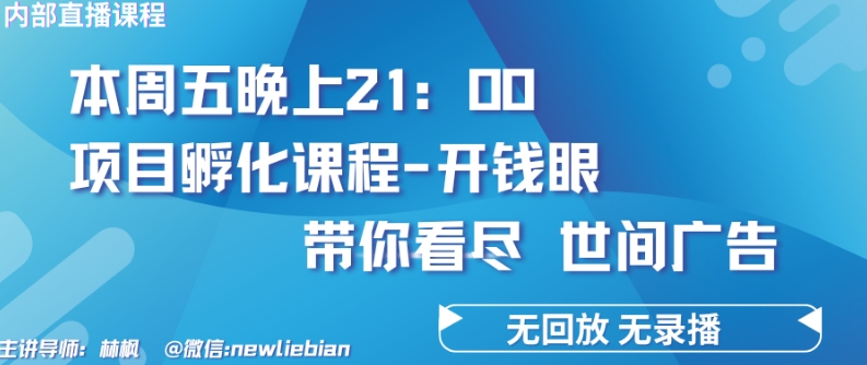 4.26日内部回放课程《项目孵化-开钱眼》赚钱的底层逻辑-云帆学社