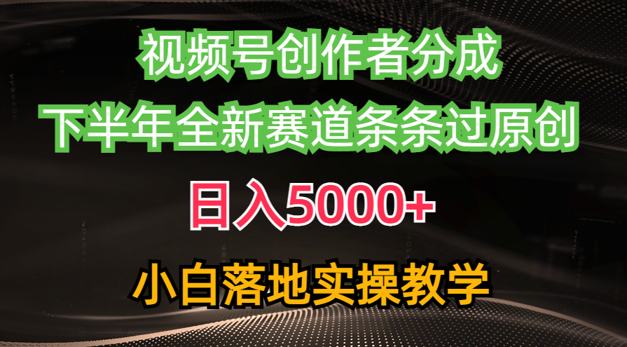 （10294期）视频号创作者分成最新玩法，日入5000+  下半年全新赛道条条过原创，小…-云帆学社