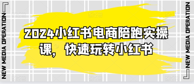 2024小红书电商陪跑实操课，快速玩转小红书，超过20节精细化课程-云帆学社