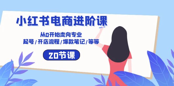 （10492期）小红书电商进阶课：从0开始走向专业 起号/开店流程/爆款笔记/等等（20节）-云帆学社