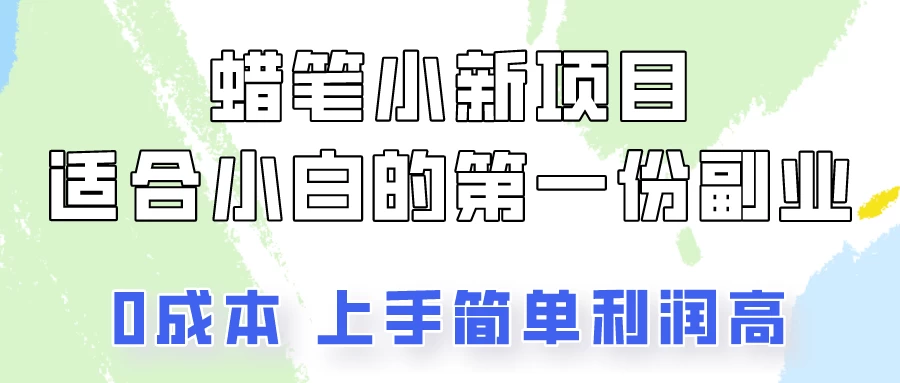 蜡笔小新项目拆解，小白一个月也能多赚3000+-云帆学社