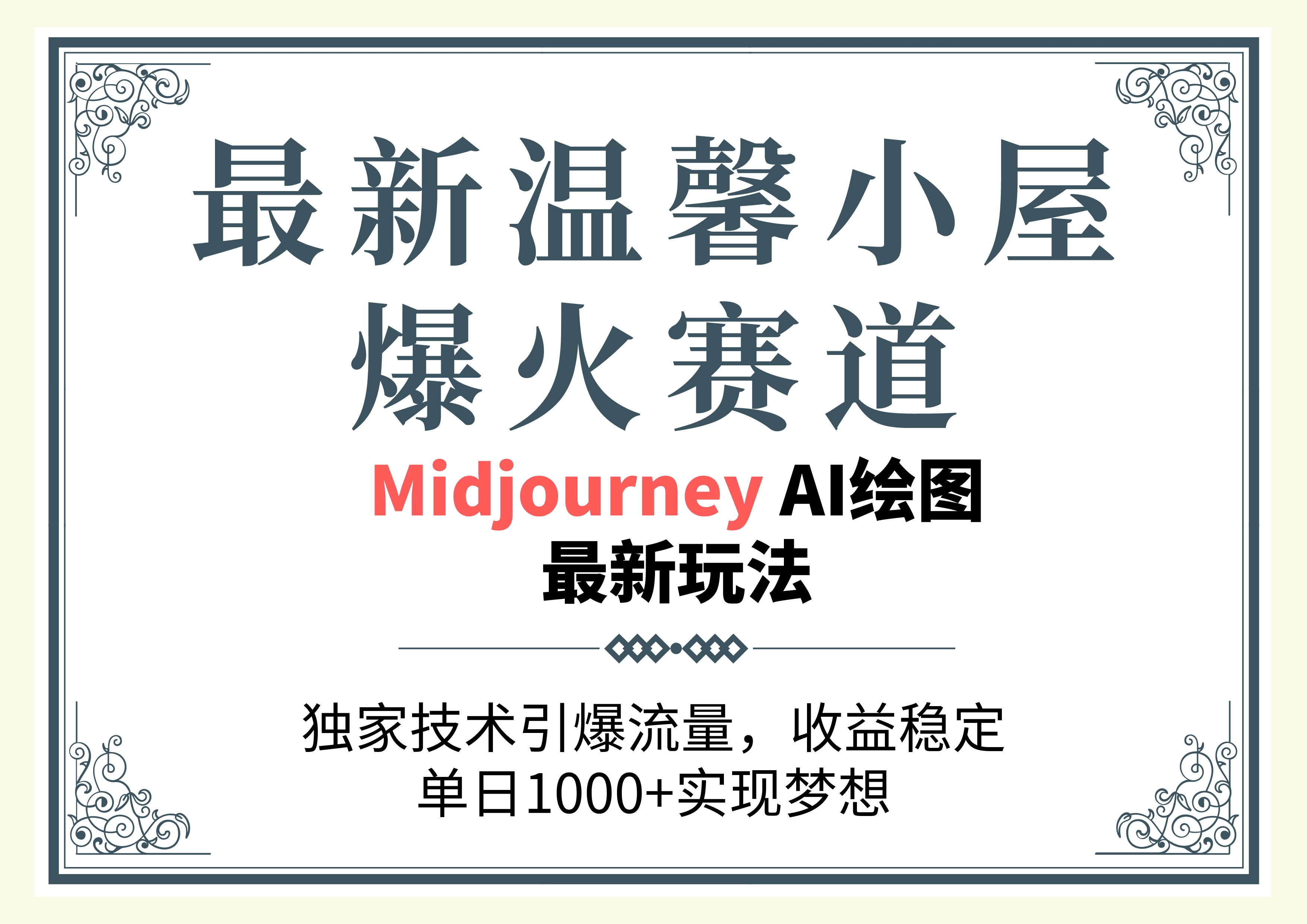 最新温馨小屋爆火赛道，独家技术引爆流量，收益稳定，单日1000+实现梦想-云帆学社