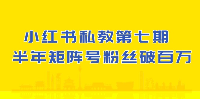 (10650期）小红书-私教第七期，小红书90天涨粉18w，1周涨粉破万 半年矩阵号粉丝破百万-云帆学社