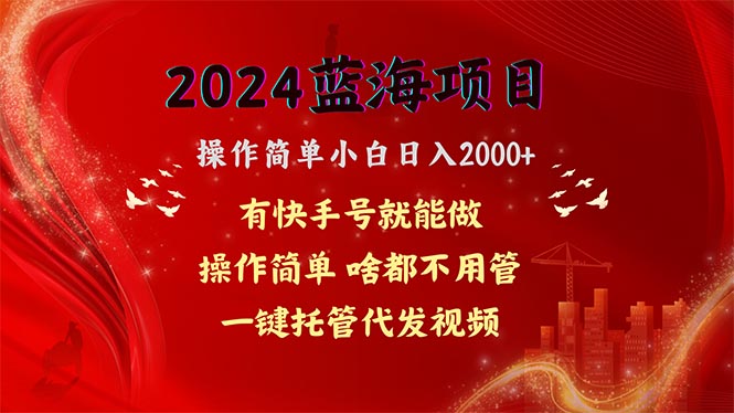 （10693期）2024蓝海项目，网盘拉新，操作简单小白日入2000+，一键托管代发视频，…-云帆学社