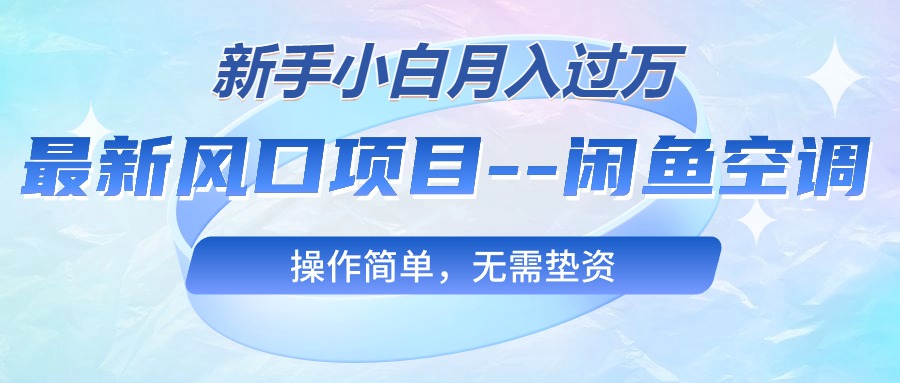 （10767期）最新风口项目—闲鱼空调，新手小白月入过万，操作简单，无需垫资-云帆学社