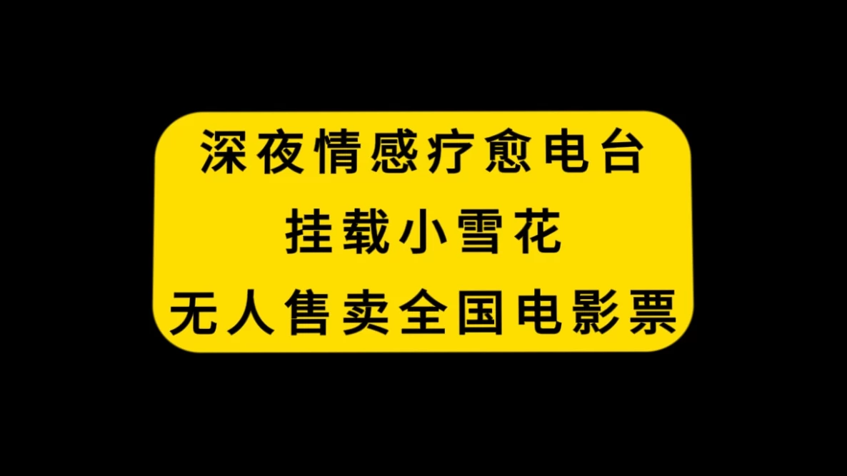 深夜情感疗愈电台，挂载小雪花，无人售卖全国电影票-云帆学社